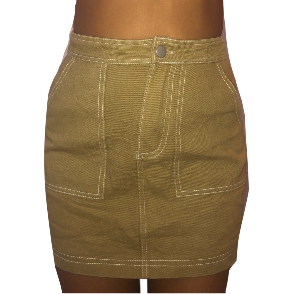 Khaki Mini Skirt